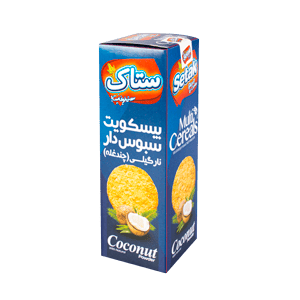 بیسکویت سبوس دار چند غله نارگیلی ستاک 300 گرمی