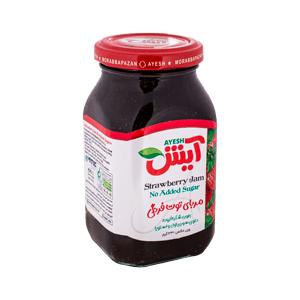 مربای بدون قند توت فرنگی حاوی سوربیتول و استویا آیش 330 گرمی