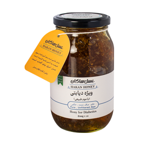 عسل ویژه دیابتی با موم طبیعی هاکان 600 گرمی