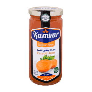 مربا هویج بدون قند و رژیمی حاوی استویا کامور 280 گرمی