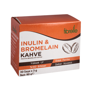 قهوه اینولین و بروملین بدون شکر فیبرله بسته 30 ساشه ای