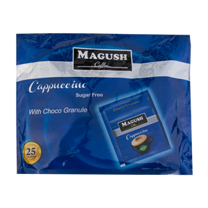 کاپوچینو بدون شکر با گرانول شکلات ماگوش بسته 25 ساشه ای