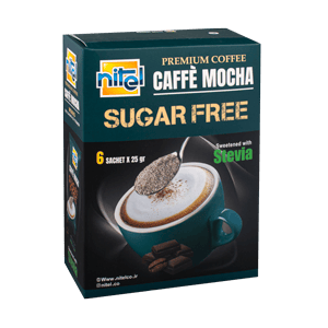 قهوه موکا بدون قند شیرین شده با استویا نیتل بسته 6 ساشه ای