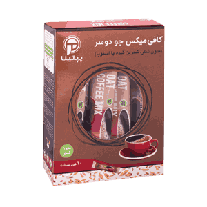 کافی میکس جو دوسر بدون شکر شیرین شده با استویا پپتینا بسته 10 ساشه ای