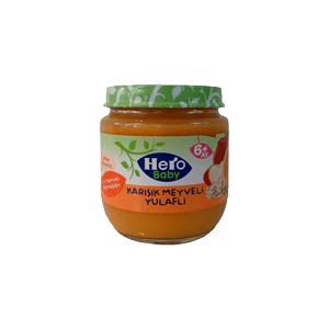 پوره مخلوط میوه و جو دوسر بدون شکر افزوده هرو بیبی 120 گرمی Hero Baby