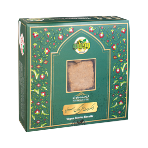 بیسکویت سنتی رژیمی وگان با استویا هل و گلاب وجیتو 330 گرمی
