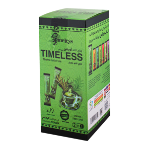 چای لاته بدون شکر کم ‌کالری تی‌ میکس آویشن تایم‌ لس بسته 10 ساشه ای