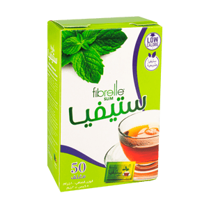 شیرین‌ کننده استویا کم کالری و رژیمی فیبرله بسته 50 ساشه ای Fibrelle Slim Stevia