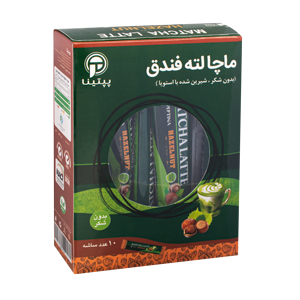 ماچا لته فندق بدون شکر حاوی استویا پپتینا بسته 10 عددی