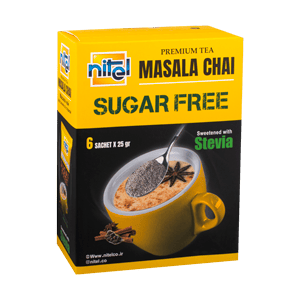 چای ماسالا بدون قند شیرین‌ شده با استویا نیتل بسته 6 ساشه ای