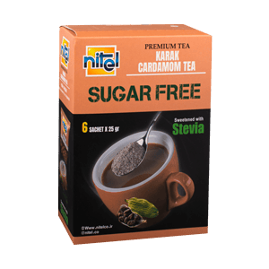 چای کرک هل بدون قند شیرین شده با استویا نیتل بسته 6 ساشه ای