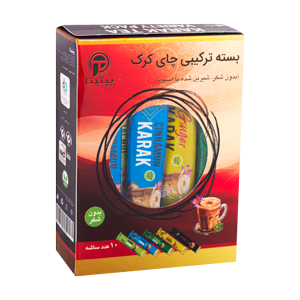 بسته ترکیبی چای کرک بدون قند حاوی استویا پپتینا بسته 10 ساشه ای