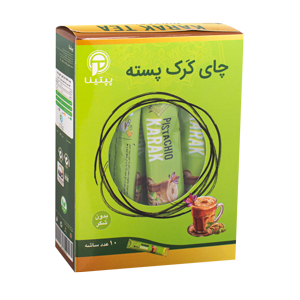 چای کرک بدون قند پسته زعفرانی پپتینا بسته 10 ساشه ای