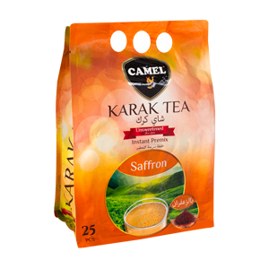 چای کرک بدون شکر با طعم زعفران کمل بسته 25 عددی Camel