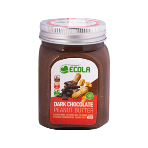 کره بادام‌ زمینی شکلاتی بدون شکر و گلوتن اکولا 330 گرمی