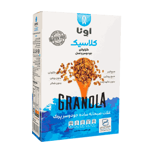 گرانولای بدون گلوتن جو دوسر و عسل کلاسیک اونا 250 گرمی