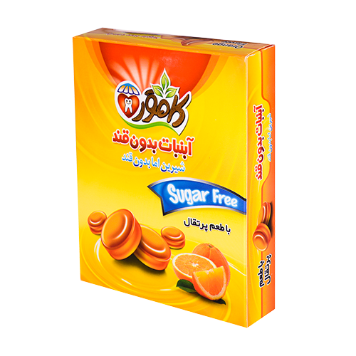 آبنبات پرتقالی بدون قند کامور