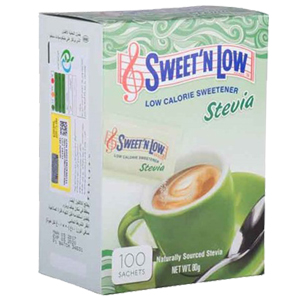 پودر شیرین کننده سوئیت اند لو مدل Stevia ساشه100تایی
