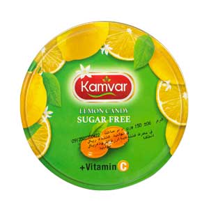 آبنبات رویال لیمو بدون قند کامور 150 گرمی
