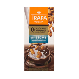 شکلات شیری بادام بدون شکر و بدون گلوتن تراپا 175 گرمی
